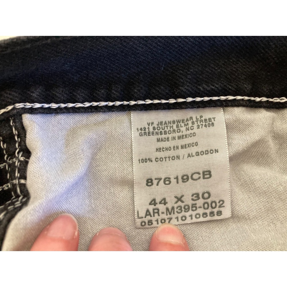 Rustler Black Denim Jeans Size 44x30 Men Straight Pockets - Picture 7 of 8
